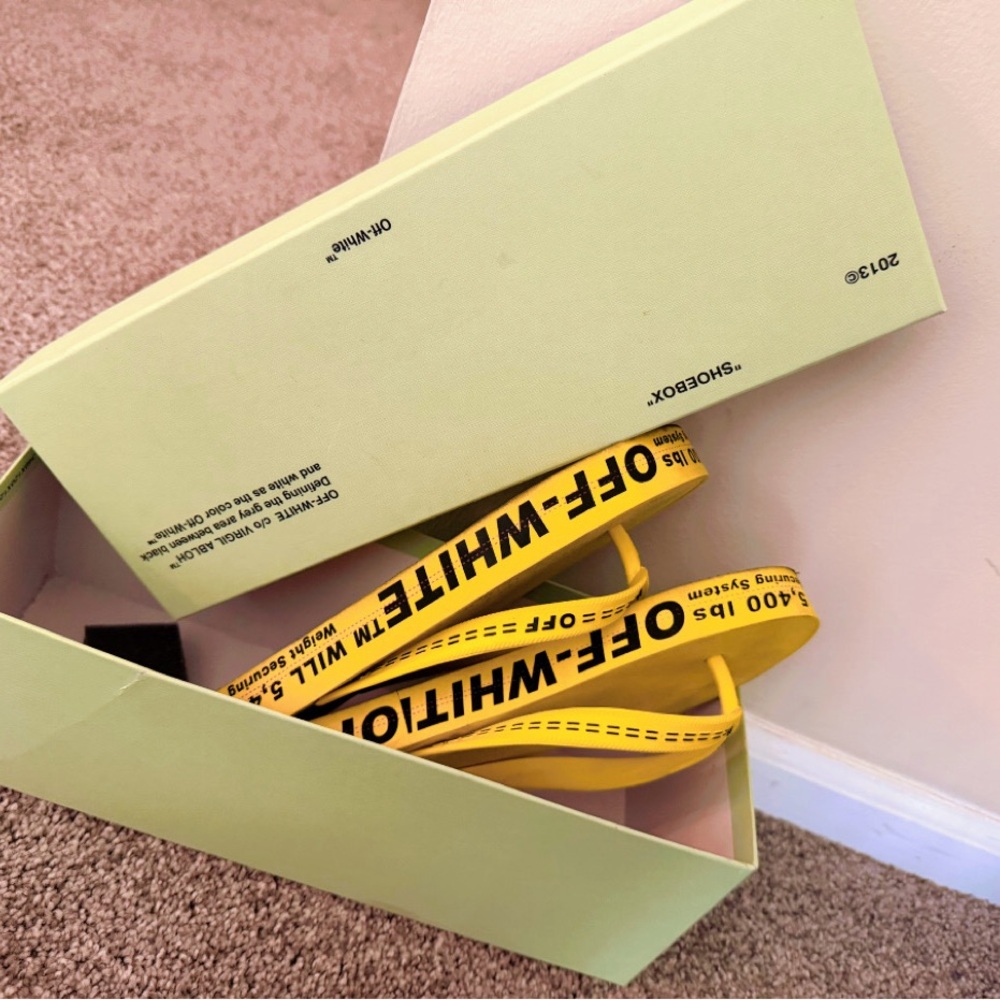 Off-White Yellow Industrial Logo Belt